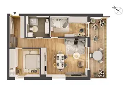 Hochwertige 3-Zimmer Neubauwohnung mit Balkon HW04