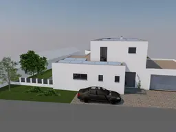 Grundstück mit moderner Neubau-Visualisierung - Haus optional &amp; separat direkt beim Bauträger erhältlich