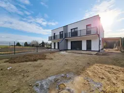 KURZ VOR FERTIGSTELLUNG! 208 m² NFL! 5-ZIMMER, KELLER, BALKON, TERRASSE, CARPORT UND GROSSER GARTEN. ZIEGELQUALITÄT MIT UNVERBAUBAREM GRÜNBLICK.