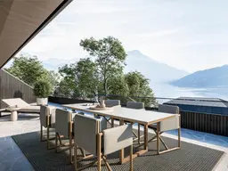 Bühne frei für See, Sonne und Berge!Terrassenwohnung in Steinbach am Attersee mit privatem Seezugang