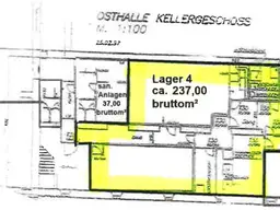 Lagerfläche 237 m² | Kellergeschoss