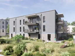 ERSTBEZUG "ein viertel grün" - exklusive 3 Zimmerwohnung im Obergeschoss mit Balkon und Tiefgaragenstellplatz - provisionsfrei