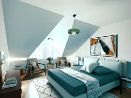 Schöne 3 Zimmer Wohnung im Dachgeschoss mit Klimaanlage - Provisionsfrei!