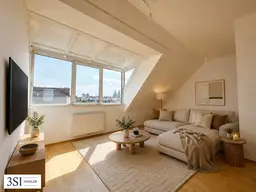 Hell, klimatisiert, großzügig - 2-Zimmer-Dachgeschosstraum in ruhiger Seitenstraße des 10. Bezirks - mit allgemeiner Dachterrasse