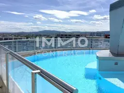 Voll möblierte 3 Zimmer Wohnung mitLoggia, Pool, Sauna, Terrasse undFitnessstudio am Wienerberg!