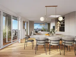 Penthouse with a view - Directly at the main train station: Commission-free + Completion in October