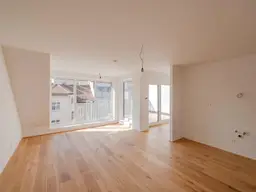 ++NEU++ Hochwertiger 3-Zimmer DG-ERSTBEZUG auf einer Ebene mit Terrasse!
