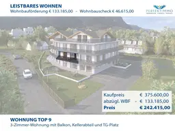 Top 09 mit WBF: Exklusive 3-Zimmer-Neubauwohnung mit großem Südbalkon