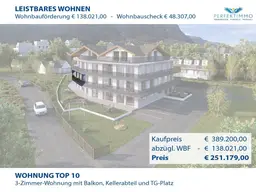 Top 10 mit WBF: Exklusive 3-Zimmer-Neubauwohnung mit sonnigem Südwestbalkon