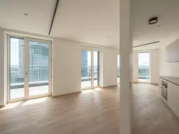 Erstbezug: 3-Zimmer-Wohnung mit großer Terrasse und 2 Bädern – zu mieten in 1220 Wien / DC Flats