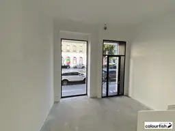 Sehr gut sichtbare Geschäftsfläche in der Porzellangasse