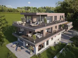 Seeblick-Penthouse über dem Attersee.