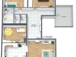 Große 4-Zimmerwohnung mit zwei Terrassen! Wohnbeihilfe möglich!