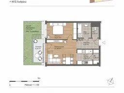 Neubau-Wohnung mit kleinem Garten in Stockerau