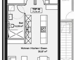 3-Zimmer-Dachgeschosswohnung mit Ausblick | Whg D09