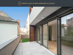 Krems, Altstadt, Neubau, Erstbezug: 2 Zimmer, 57m² Wfl., 109m² Außenbereiche, H8/T2