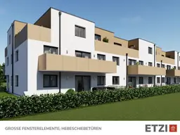 Erstbezug Neubau: Sonnige 3-Zimmer-Wohnung im 1. Stock in Etsdorf am Kamp
