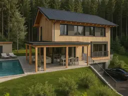 Traumhaftes Massivholz Einfamilienhaus Projekt in Hof - absolute Alleinlage
