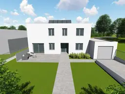 Grundstück in ruhiger , zentraler Lage mit vorhandenem Bauplan für ein Doppelhaus