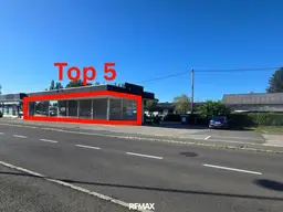 Gepflegtes Geschäftslokal 126 m² mit großer Glasfront in bester Auto-Frequenzlage von Leibnitz Miete € 1184,- + Mwst + BK