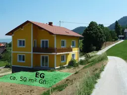 Erdgeschoß-Haushälfte im Almenland mit Garage und Garten