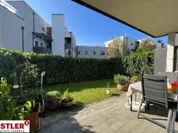 Verkauf einer vermieteten 2-Zimmerwohnung mit Terrasse und Garten