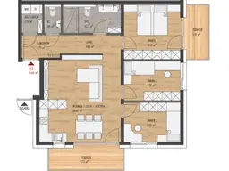 Moderne 4-Zimmer-Neubauwohnung in Birgitz - Ihr neues Zuhause wartet auf Sie! TOP 4