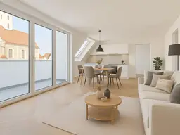 HISTORISCHER AUSBLICK - ERSTBEZUG - ca. 63 m² WFL - 2 Zimmer - Terrasse