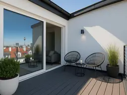 STADTBLICK im Sonnwendviertel - Erstbezug - 6. Liftstock - 3 Zimmer - ca. 68m² NFL - Fußbodenheizung - Klima - zeitlose Ausstattung - ca. 8m² Balkon mit spektakulärem Stadtblick!