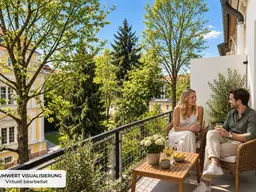 RENOVIERUNGS-HIT im Grünen mit Hofbalkon | 3 Zimmer | ca. 77 m² WFL | Hofruhelage | Nähe Lainzer Tiergarten