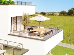 Wohlfühlort: sonnige 3-Zimmer Neubauwohnung mit großer Terrasse 