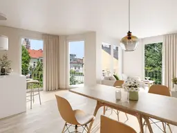 großzügige 2-Zimmer Neubau Balkon-Wohnung Nähe Herz-Jesu Kirche 