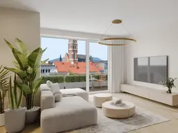 Penthouse mit wunderschönem Blick auf die Herz-Jesu-Kirche 