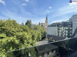 SUPER LAGE! PENTHOUSE-BÜRO - Helle Büro- oder Ordinationsflächen inkl. Klimaanlage, Glasfaseranschluss + 3 BALKONE! Tiefgaragenplätze vorhanden!! TOP-SICHTBARKEIT!