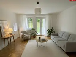 Idyllische Wohnfühloase im ländlichen Herzen von Grünburg - praktisch geschnittene 3 Raum Wohnung mit Loggia, Abstellraum und Parkplatz direkt vor der Haustür! Jetzt mit inspirierenden visualisiertem Wohnkonzept.