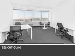 Büroraum mit Aussicht, Arbeitsplatzmöblierung, bezugsfertig