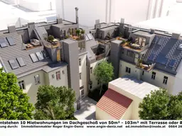 3 Neubau-DG-Wohnungen 81 m² , 85 m² , 103 m² Terrassen, 2-4 Zi, Erstbezug