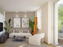 Stilvolle 2-Zimmer Wohnung mit Sichtziegelwand, Fischgrätparkett und abgetrennter Küche
