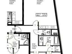 Schöne 3 Zimmer Neubauwohnung mit 5m² Balkon