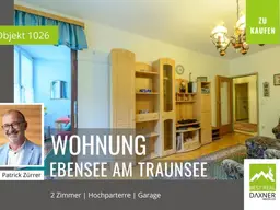Gepflegte 2-Zimmer Wohnung mit verglaster Loggia und Garage
