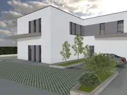 BÜRO- UND LAGERGEBÄUDE IM ROHBAU IN WÖLLERSDORF – CA. 635 M² GEPLANTE NUTZFLÄCHE, TERRASSE &amp; 19 STELLPLÄTZE