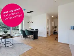 Sichern Sie sich den zweiten KFZ-Stellplatz jetzt mit 50 % Preisvorteil.