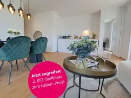 Erwerben Sie den zweiten KFZ-Stellplatz mit einem Preisnachlass von 50 %.