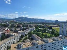 2 Zimmer Wohnung mit hochwertiger Ausstattung und Weitblick über Linz