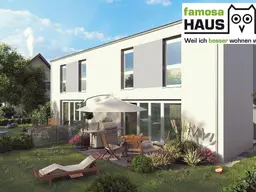 Wohnbaugeförderte Doppelhaushälfte mit 97m² Wohnfläche, 54 m² Vollunterkellerung, Terrasse und Eigengrund samt 2 Parkplätzen