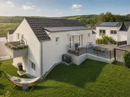 Besonders Wohnen in Hanglage - Doppelhaushälfte mit nachhaltigem Energiekonzept