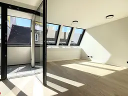 FAST 4. BEZIRK - 1. DG - HIGH END ERSTBEZUG mit LOGGIA - RESTAURIERTES BIEDERMAIERHAUS - GRÜNBLICK - RUHELAGE -