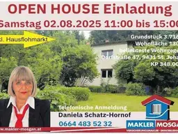 Open house Besichtigung mit Flohmarkt - bitte um Anmeldung