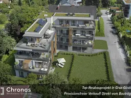 VERKAUFSSTART! Neubau-3-Zimmerwohnung mit West-Balkon in Ruhelage in Gösting!