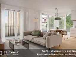 VERKAUFSSTART! Neubau-3-Zimmerwohnung mit großer Terrasse in Ruhelage in Gösting!